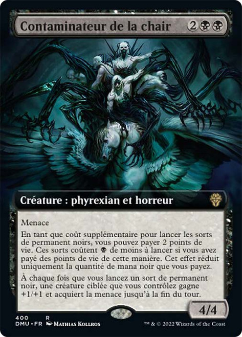 Defiler of Flesh (Extended Art)\nDominaria United - Variants - French\nSingle\nMagic The Gathering