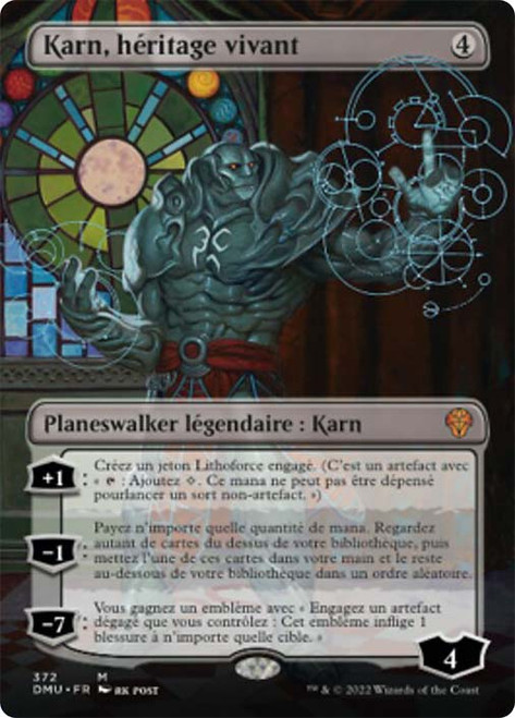 Karn, Living Legacy (Borderless)\nDominaria United - Variants - French\nSingle\nMagic The Gathering