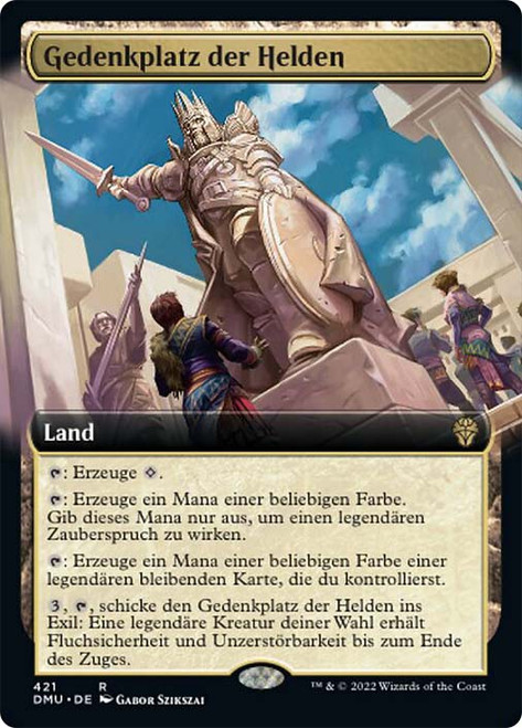Plaza of Heroes (Extended Art)\nDominaria United - Variants - German\nSingle\nMagic The Gathering