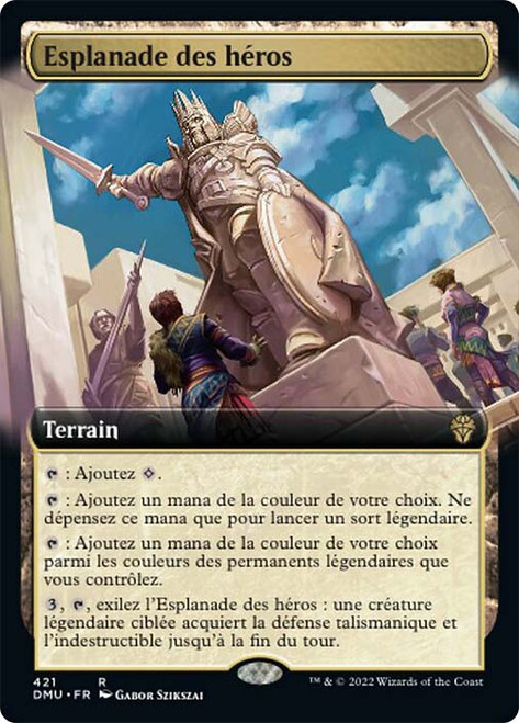 Plaza of Heroes (Extended Art)\nDominaria United - Variants - French\nSingle\nMagic The Gathering