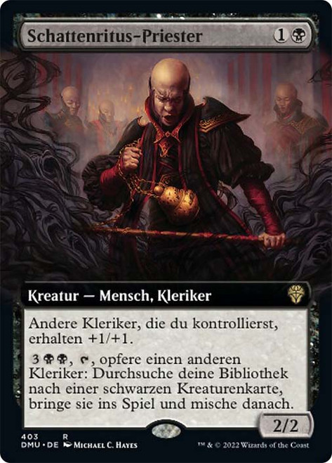Shadow-Rite Priest (Extended Art)\nDominaria United - Variants - German\nSingle\nMagic The Gathering