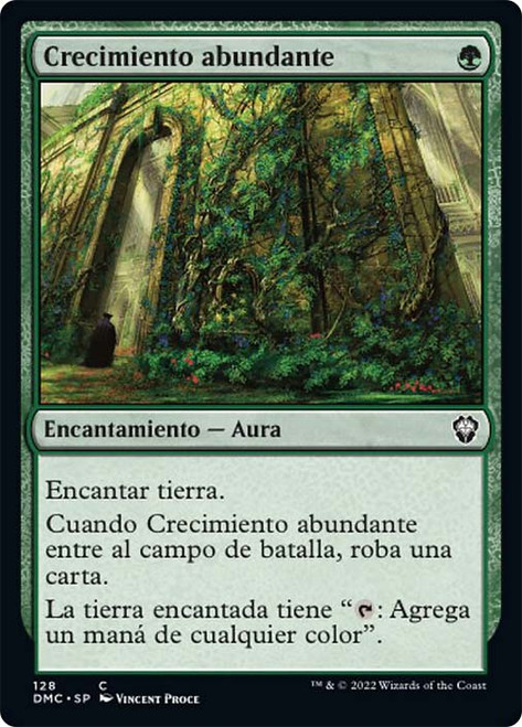 Abundant Growth\nDominaria United Commander - Spanish\nSingle\nMagic The Gathering
