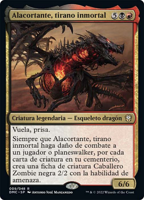 Bladewing, Deathless Tyrant\nDominaria United Commander - Spanish\nSingle\nMagic The Gathering
