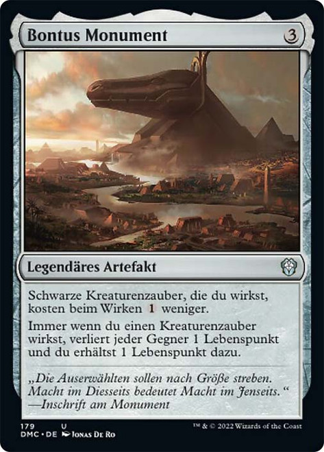 Bontu's Monument\nDominaria United Commander - German\nSingle\nMagic The Gathering