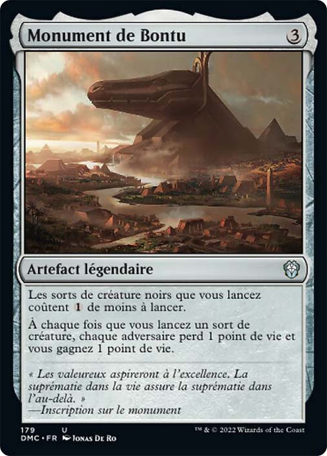 Bontu's Monument\nDominaria United Commander - French\nSingle\nMagic The Gathering