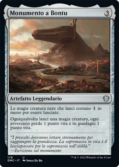 Bontu's Monument\nDominaria United Commander - Italian\nSingle\nMagic The Gathering