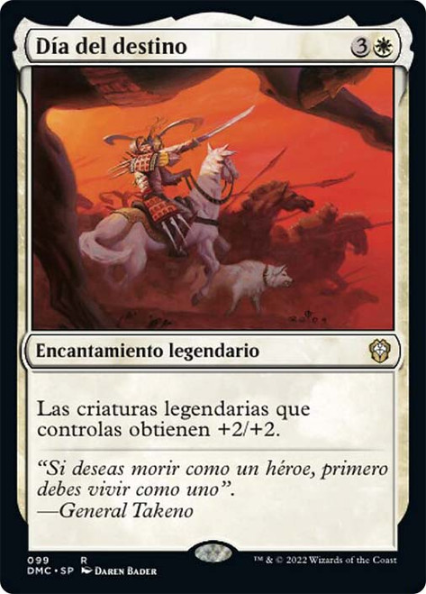 Day of Destiny\nDominaria United Commander - Spanish\nSingle\nMagic The Gathering