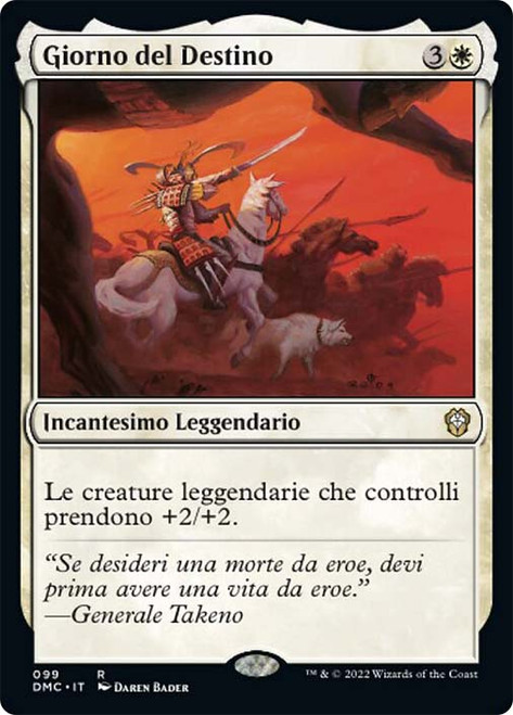 Day of Destiny\nDominaria United Commander - Italian\nSingle\nMagic The Gathering