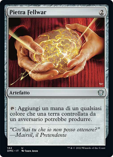 Fellwar Stone\nDominaria United Commander - Italian\nSingle\nMagic The Gathering