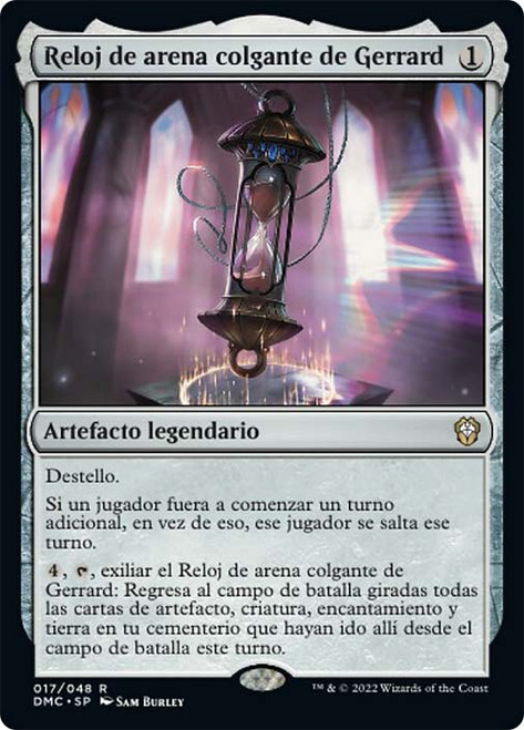 Gerrard's Hourglass Pendant\nDominaria United Commander - Spanish\nSingle\nMagic The Gathering