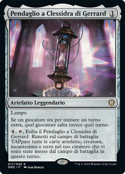 Gerrard's Hourglass Pendant\nDominaria United Commander - Italian\nSingle\nMagic The Gathering