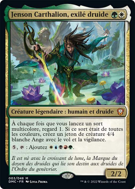 Jenson Carthalion, Druid Exile\nDominaria United Commander - French\nSingle\nMagic The Gathering