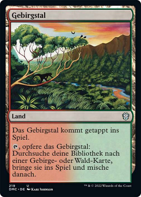 Mountain Valley\nDominaria United Commander - German\nSingle\nMagic The Gathering