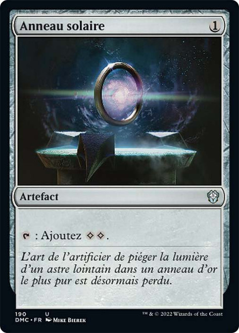 Sol Ring\nDominaria United Commander - French\nSingle\nMagic The Gathering
