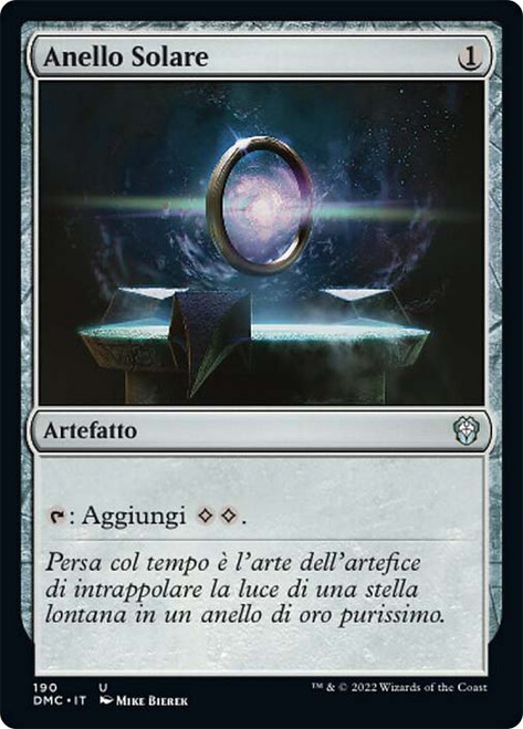 Sol Ring\nDominaria United Commander - Italian\nSingle\nMagic The Gathering
