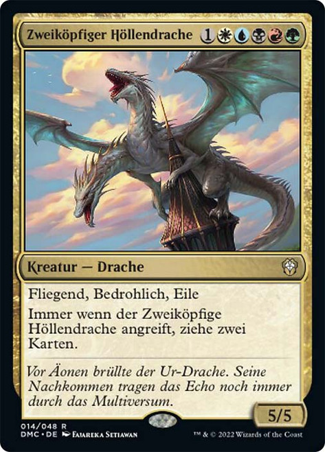 Two-Headed Hellkite\nDominaria United Commander - German\nSingle\nMagic The Gathering