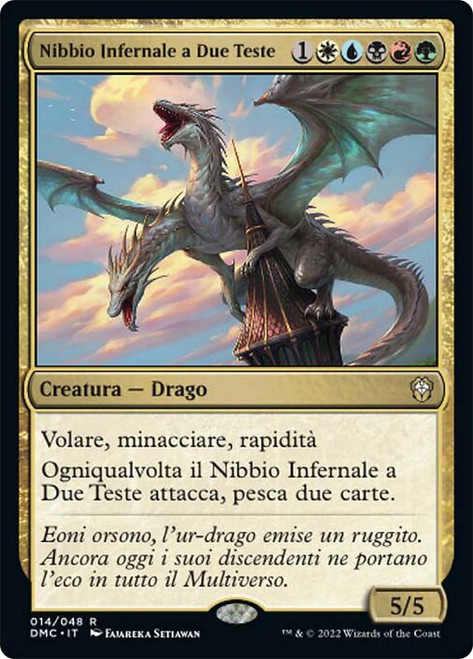 Two-Headed Hellkite\nDominaria United Commander - Italian\nSingle\nMagic The Gathering