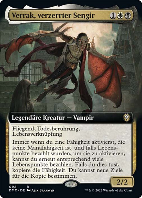 Verrak, Warped Sengir (Extended Art)\nDominaria United Commander - Variants - German\nSingle\nMagic The Gathering