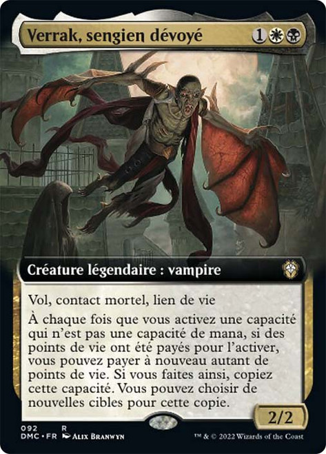 Verrak, Warped Sengir (Extended Art)\nDominaria United Commander - Variants - French\nSingle\nMagic The Gathering