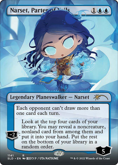 Narset, Parter of Veils (Secret Lair) (Borderless) (#1141)\nPromo: General\nSingle\nMagic The Gathering
