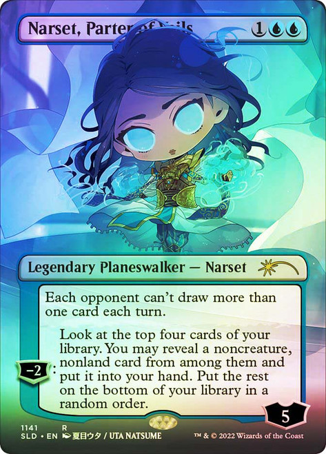 Narset, Parter of Veils (Secret Lair) (Borderless) (#1141)\nPromo: General\nSingle\nMagic The Gathering