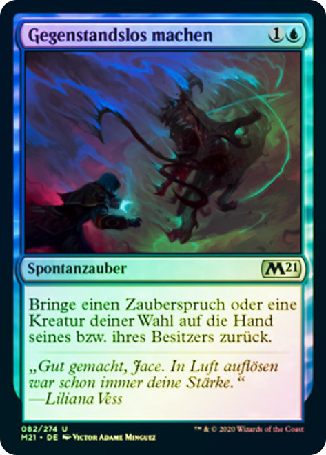 Unsubstantiate\nCore Set 2021 - German\nSingle\nMagic The Gathering