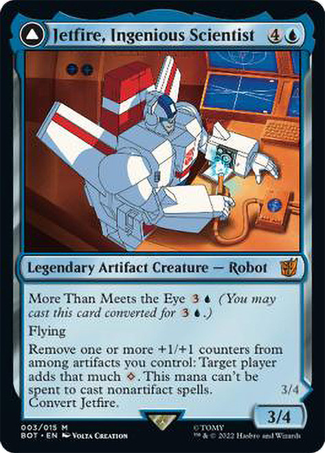 Jetfire, Ingenious Scientist // Jetfire, Air Guardian\nTransformers\nSingle\nMagic The Gathering