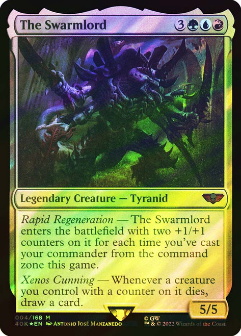 The Swarmlord (Surge Foil)\nWarhammer 40,000 Commander - Surge Foil\nSingle\nMagic The Gathering