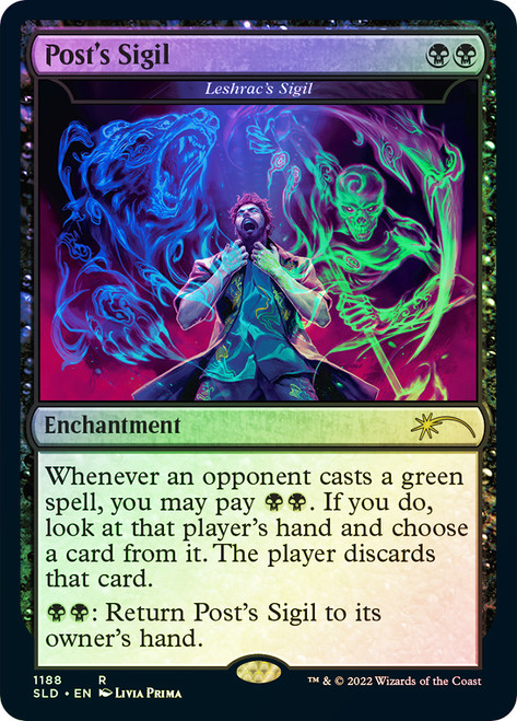 Leshrac's Sigil (Post's Sigil) (Secret Lair) (Post Malone)\nPromo: General\nSingle\nMagic The Gathering