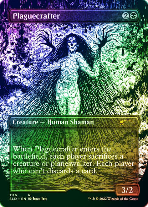 Plaguecrafter (Secret Lair) (Borderless) (Foil Etched)\nPromo: General - Alternate Foil\nSingle\nMagic The Gathering