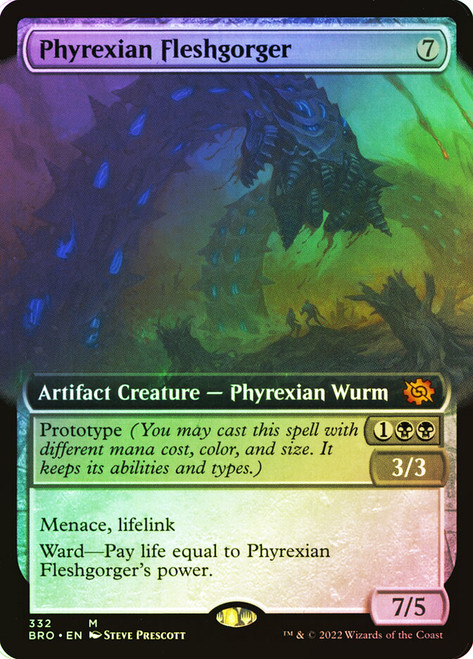 Phyrexian Fleshgorger (Extended Art) | The Brothers' War 