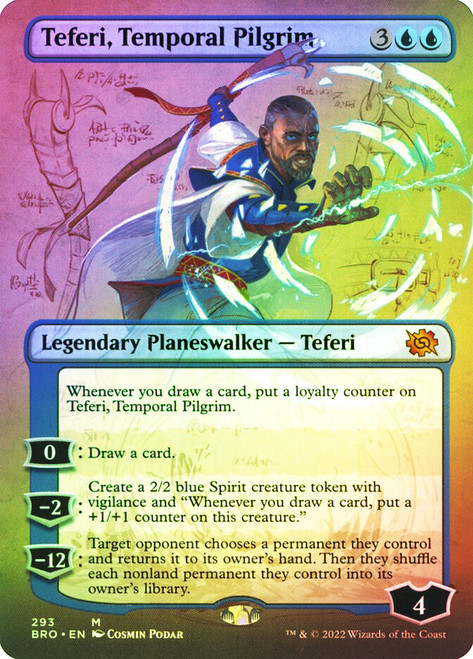 Teferi, Temporal Pilgrim (Borderless)\nThe Brothers' War - Variants\nSingle\nMagic The Gathering