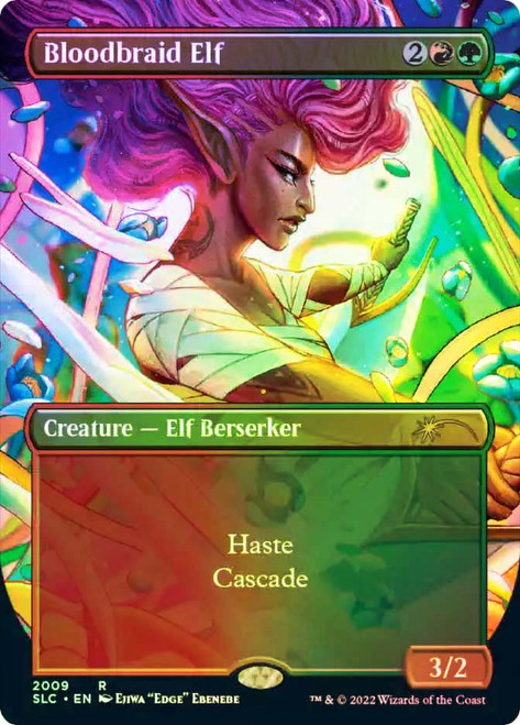 Bloodbraid Elf (Secret Lair Countdown) (Borderless)\nPromo: General\nSingle\nMagic The Gathering