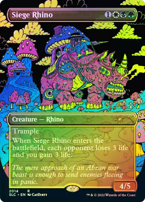Siege Rhino (Secret Lair Countdown) (Borderless)\nPromo: General\nSingle\nMagic The Gathering