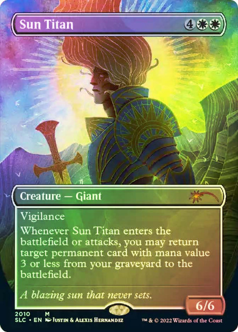 Sun Titan (Secret Lair Countdown) (Borderless)\nPromo: General\nSingle\nMagic The Gathering