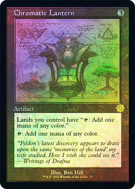 Chromatic Lantern (#073) (Retro Frame)\nThe Brothers' War Retro Artifacts - Schematics\nSingle\nMagic The Gathering