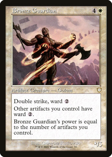 Bronze Guardian (Retro Frame)\nThe Brothers' War Commander\nSingle\nMagic The Gathering