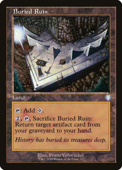 Buried Ruin (Retro Frame)\nThe Brothers' War Commander\nSingle\nMagic The Gathering