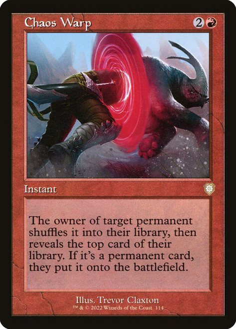 Chaos Warp (Retro Frame)\nThe Brothers' War Commander\nSingle\nMagic The Gathering
