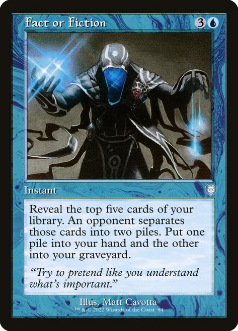 Fact or Fiction (Retro Frame)\nThe Brothers' War Commander\nSingle\nMagic The Gathering