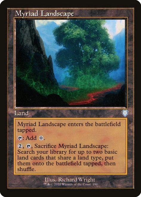 Myriad Landscape (Retro Frame)\nThe Brothers' War Commander\nSingle\nMagic The Gathering