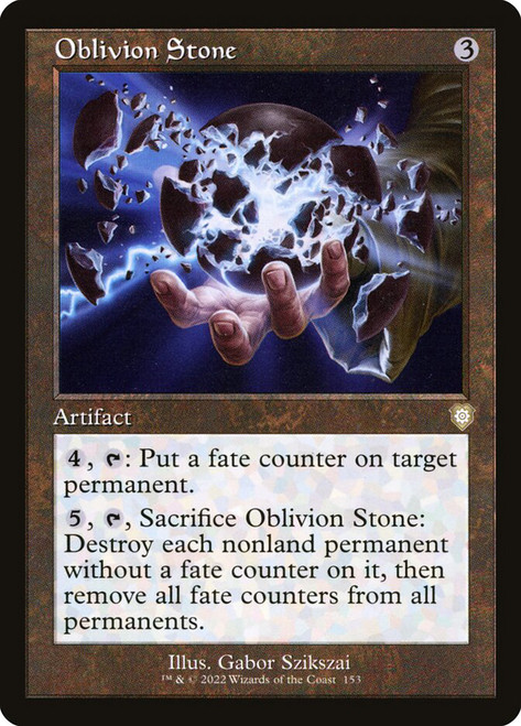 Oblivion Stone (Retro Frame)\nThe Brothers' War Commander\nSingle\nMagic The Gathering
