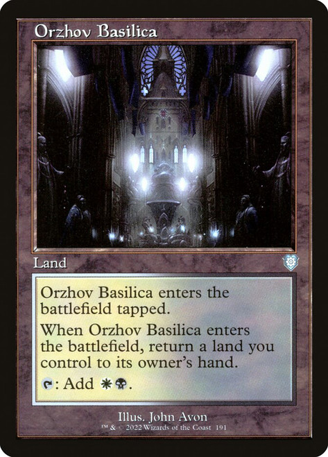 Orzhov Basilica (Retro Frame)\nThe Brothers' War Commander\nSingle\nMagic The Gathering