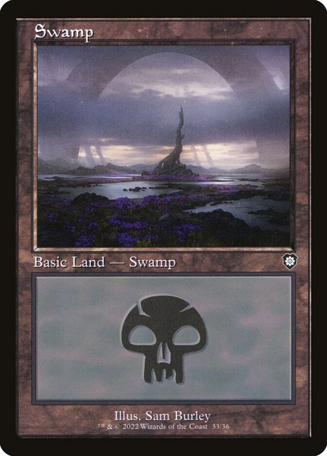 Swamp (#033) (Retro Frame)\nThe Brothers' War Commander\nSingle\nMagic The Gathering