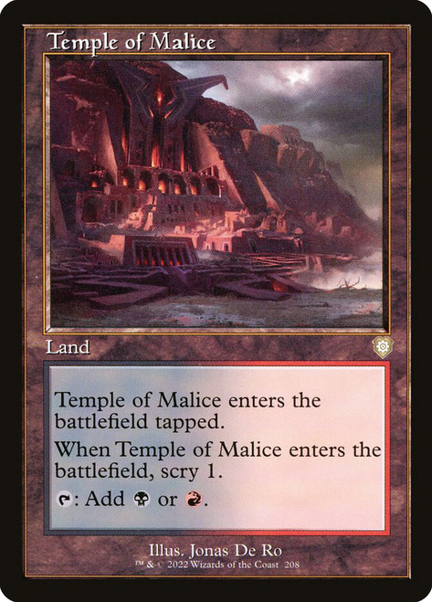 Temple of Malice (Retro Frame)\nThe Brothers' War Commander\nSingle\nMagic The Gathering