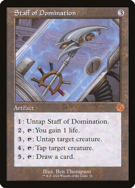 Staff of Domination (#056) (Retro Frame)\nThe Brothers' War Retro Artifacts\nSingle\nMagic The Gathering