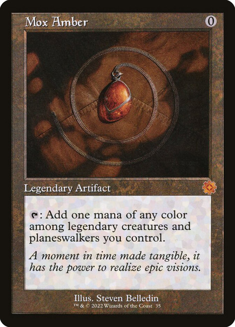 Mox Amber (#035) (Retro Frame) | The Brothers' War Retro Artifacts 