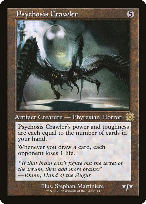 Psychosis Crawler (#044) (Retro Frame)\nThe Brothers' War Retro Artifacts\nSingle\nMagic The Gathering