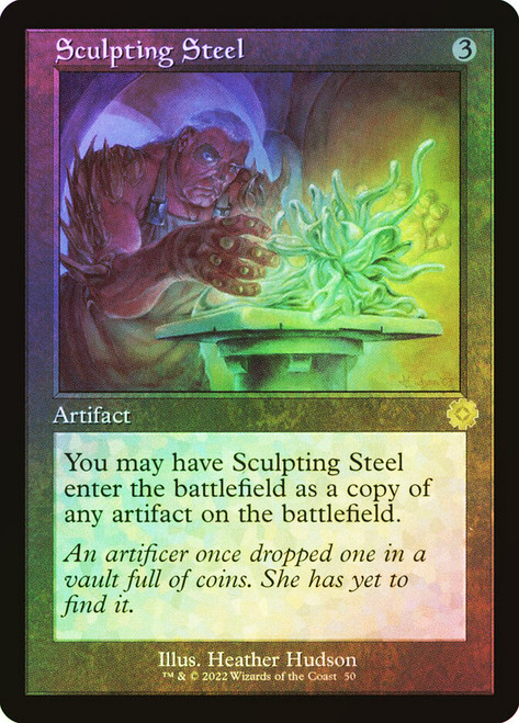 Sculpting Steel (#050) (Retro Frame)\nThe Brothers' War Retro Artifacts\nSingle\nMagic The Gathering