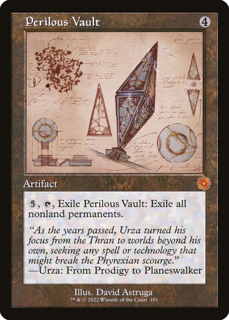 Perilous Vault (#101) (Retro Frame)\nThe Brothers' War Retro Artifacts - Schematics\nSingle\nMagic The Gathering